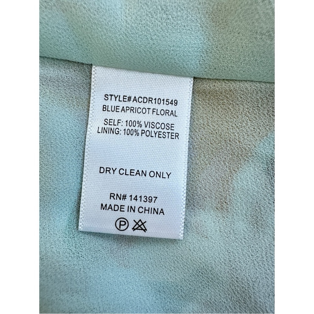 ASTR Floral Strapless Midi Dress Puff Sleeve Sweetheart Slit Yellow Green S - Picture 16 of 16